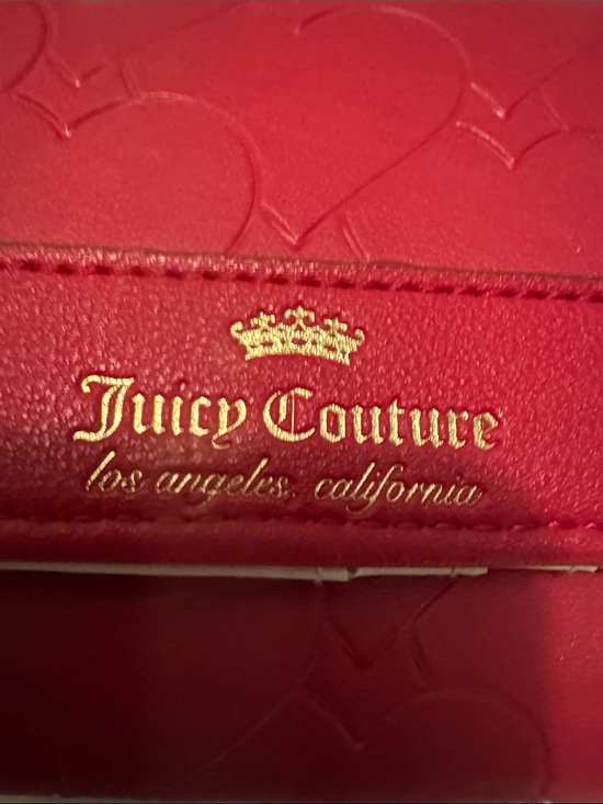 Juicy Couture Handbags - Juicy Couture Red Women's Wallet - Embossed Heart Design strap crossbody